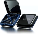 Caixa de comprimidos pequena, caso de pílulas de viagem - Acedida Portable Daily Pill Container, Titular de pílulas para bolsa, Impermeável Organizador de medicina compacta, Caso de vitamina, Preto