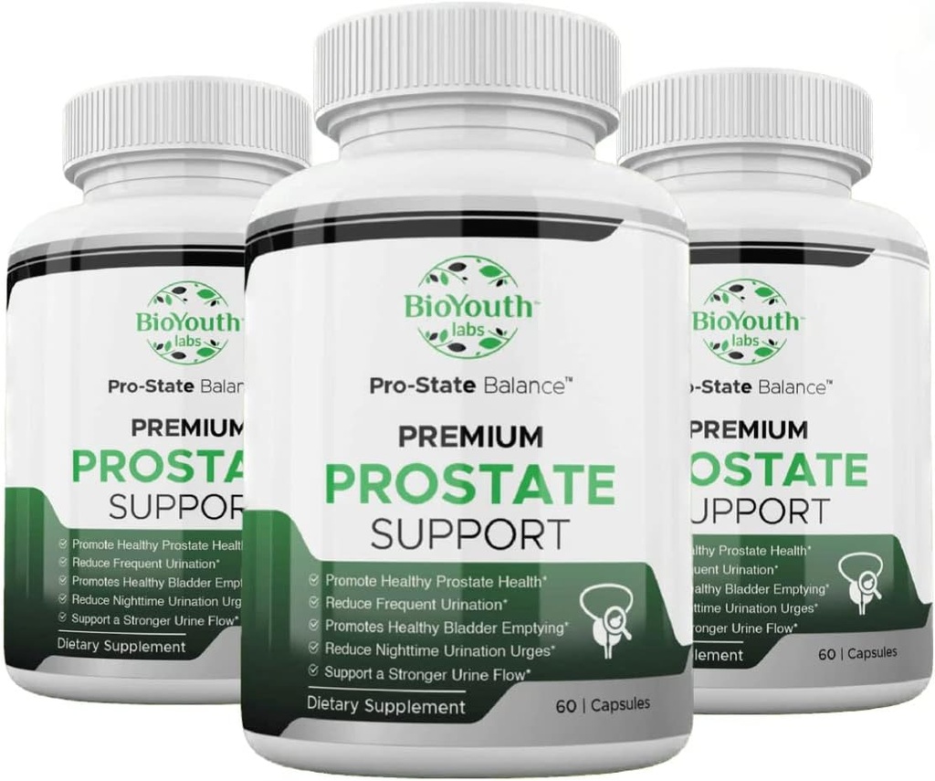 Labs Suplemento de Saúde da Próstata Natural para Homens, 180 Cápsulas - Mistura Nutritiva de Alho, Punicalagins, Tribulus Terrestris & Selenium para Melhor Fluxo Urino e Reduz a Urinação Frequente