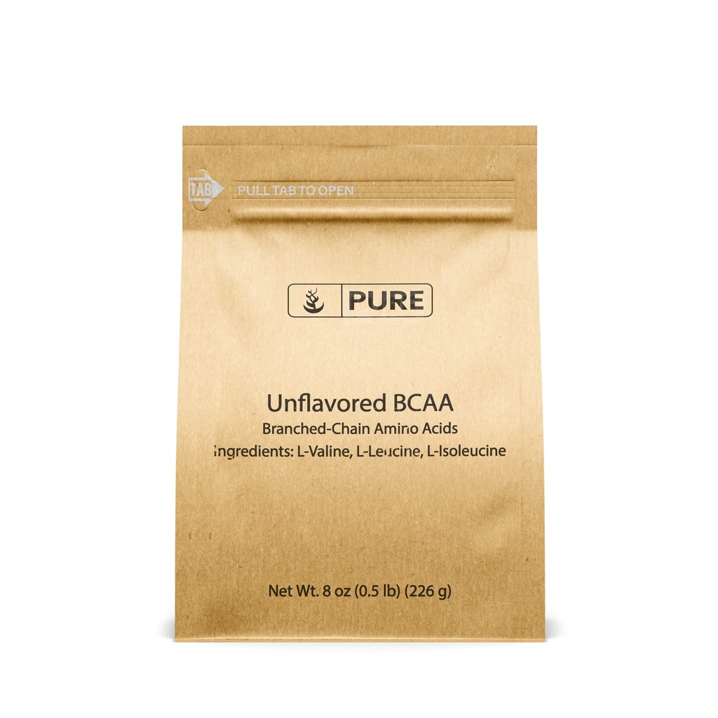 Ingredientes originais puros sem sabor instantaneamente BCAA (8 onças) Pó, cadeia ramificada Aminoácidos essenciais, Suplemento