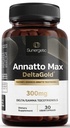 Sunergetic Premium Annatto Tocotrienol Supplement – com DeltaGold – Tocotrienols Vitamina E 300 mg – Suporta Fígado, Imune & Saúde do Coração - Delta + Gamma Tocotrienols (30 Cápsulas Líquidas)