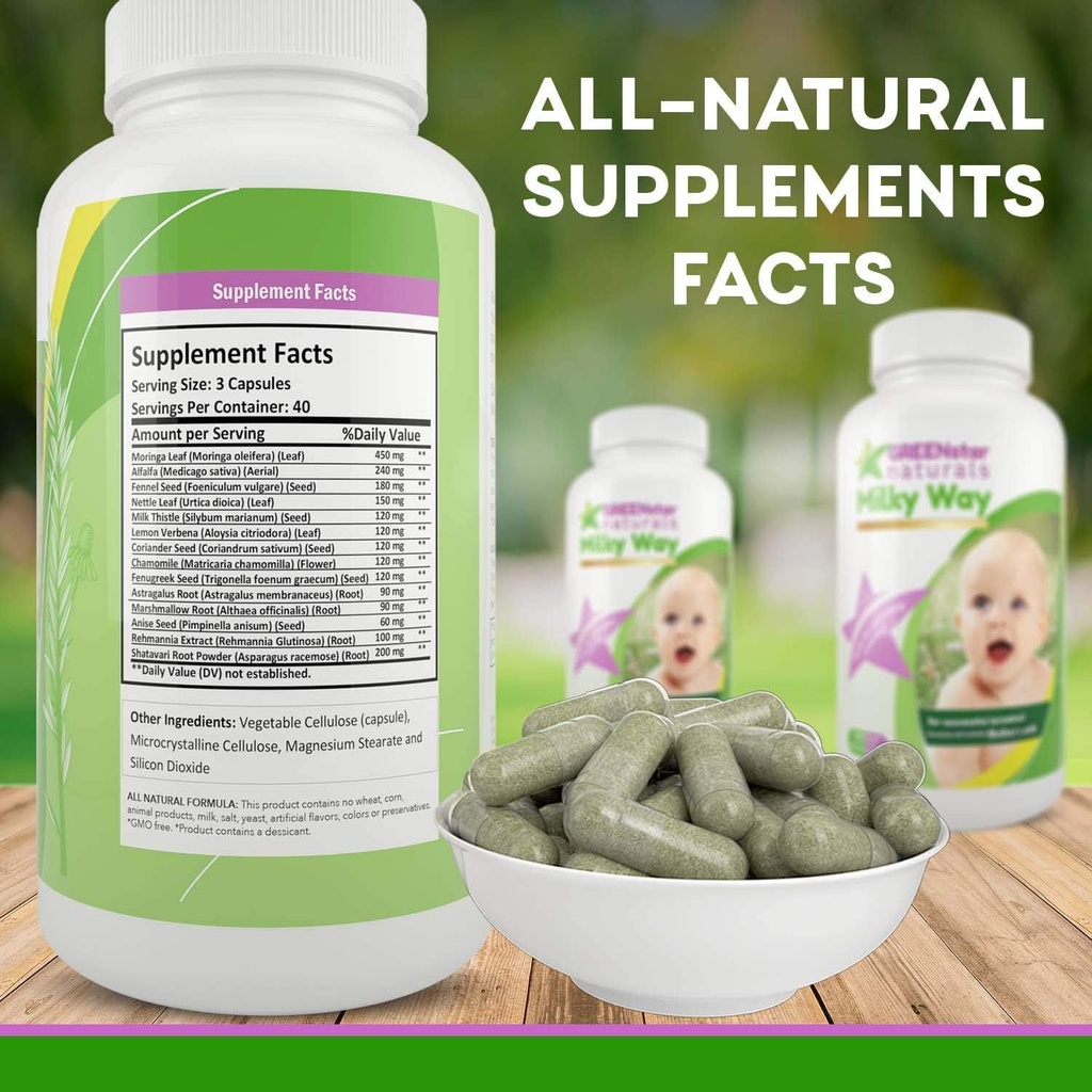 Aleitamento Suplemento Aleitamento Suporte para aumento do leite materno, Lactação Suplemento Cápsulas com sementes de feno-grego orgânico do leite materno Vitamina pós-natal para as mães.