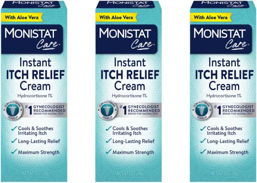 Monistat Care Instant Itch Relief Cream . Max Força . Cools & acalma . Embalar pode Vary .. 1 Onça Cada pacote de 3