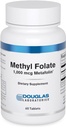 Laboratórios Douglas Folato de metilo L-5-MTHF - 1.000 mcg Metafolina - Folato de vitamina B - Suporta Metabolismo de Homocisteína e Desenvolvimento Fetal* - Não-GMO - 60 Comprimidos