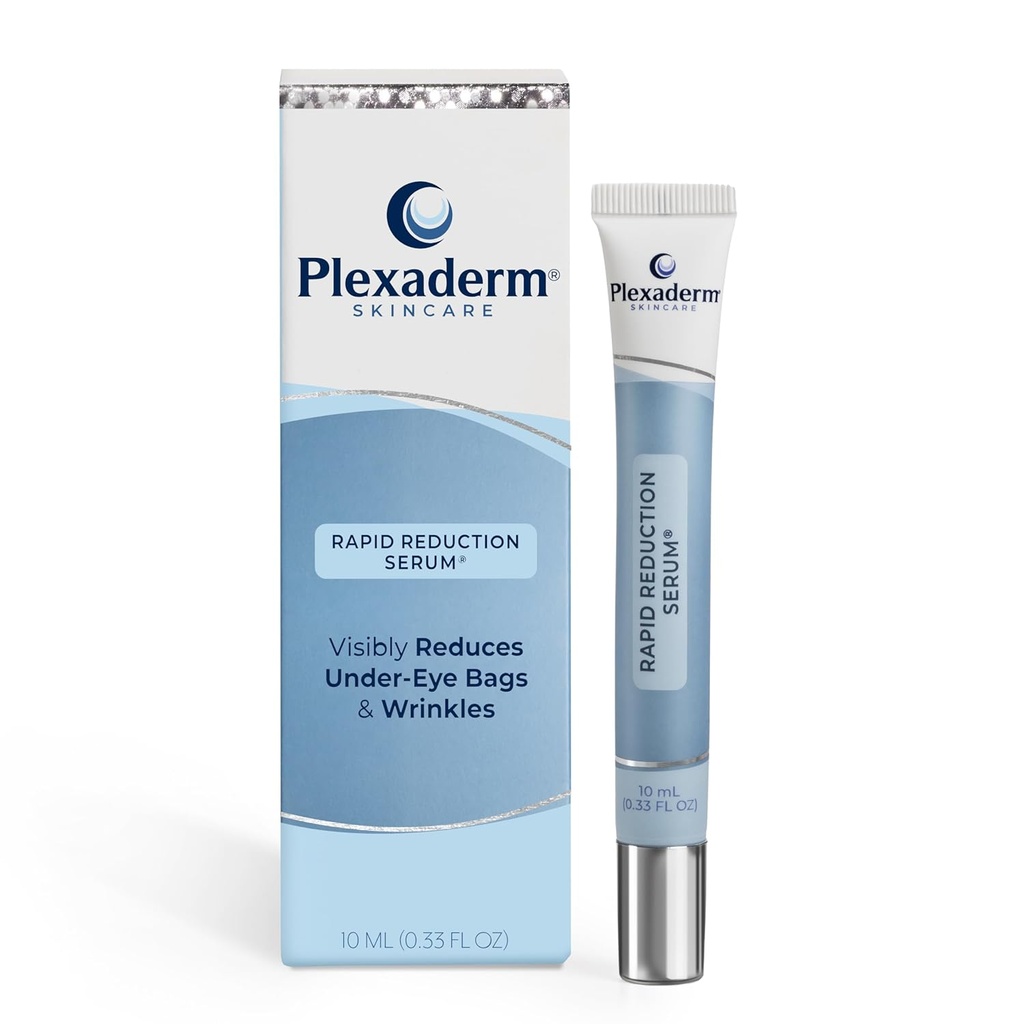 Plexaderm rápida redução do sérum dos olhos - reduz visivelmente sacos de olhos, rugas, círculos escuros, linhas finas e pés de Crow instantaneamente, anti envelhecimento removedor de rugas para o rosto, tubo de tamanho completo