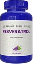 Resveratrol 100% puro orgânico, 120 cápsulas, antioxidantes e trans-resveratrol, promove o antienvelhecimento, suporte cardiovascular, Imune Boost, clareza mental