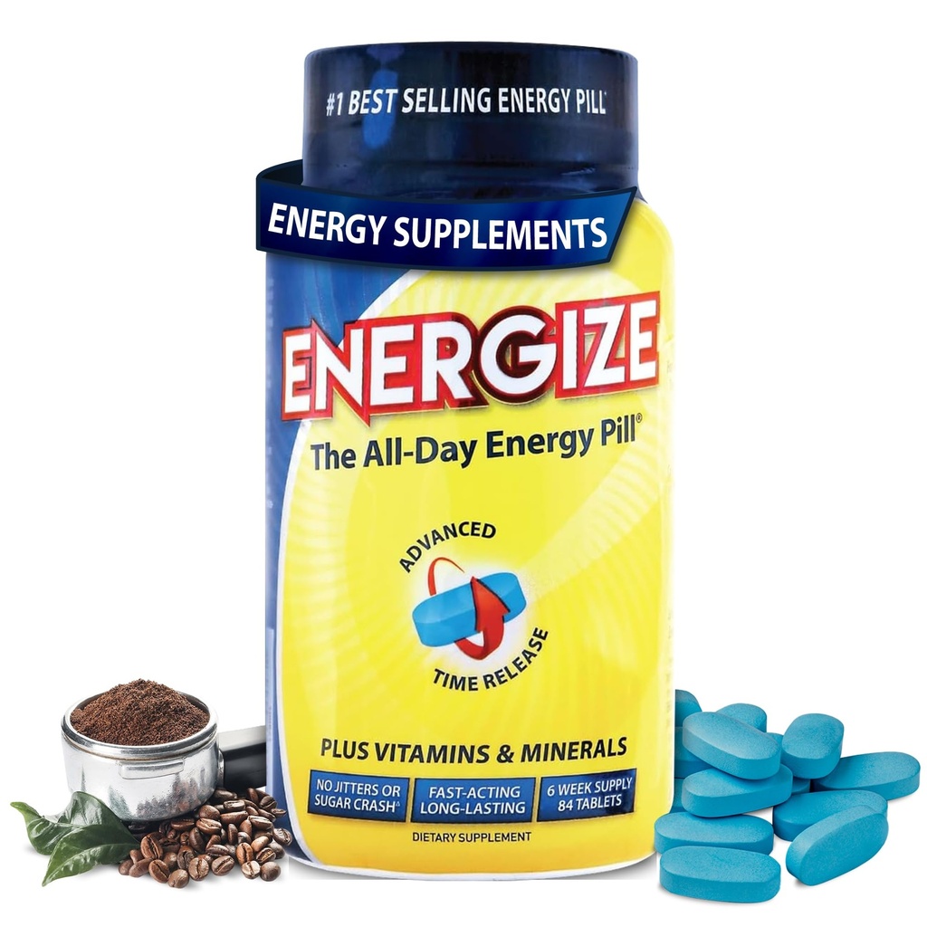 iSatori Energizar pílulas de cafeína - Suplemento de energia de ação rápida durante todo o dia com tempo de liberação de cafeína e suporte nootrópico natural - Sem Jitters ou crash - Vitaminas de energia para homens e mulheres - (84 Comprimidos)