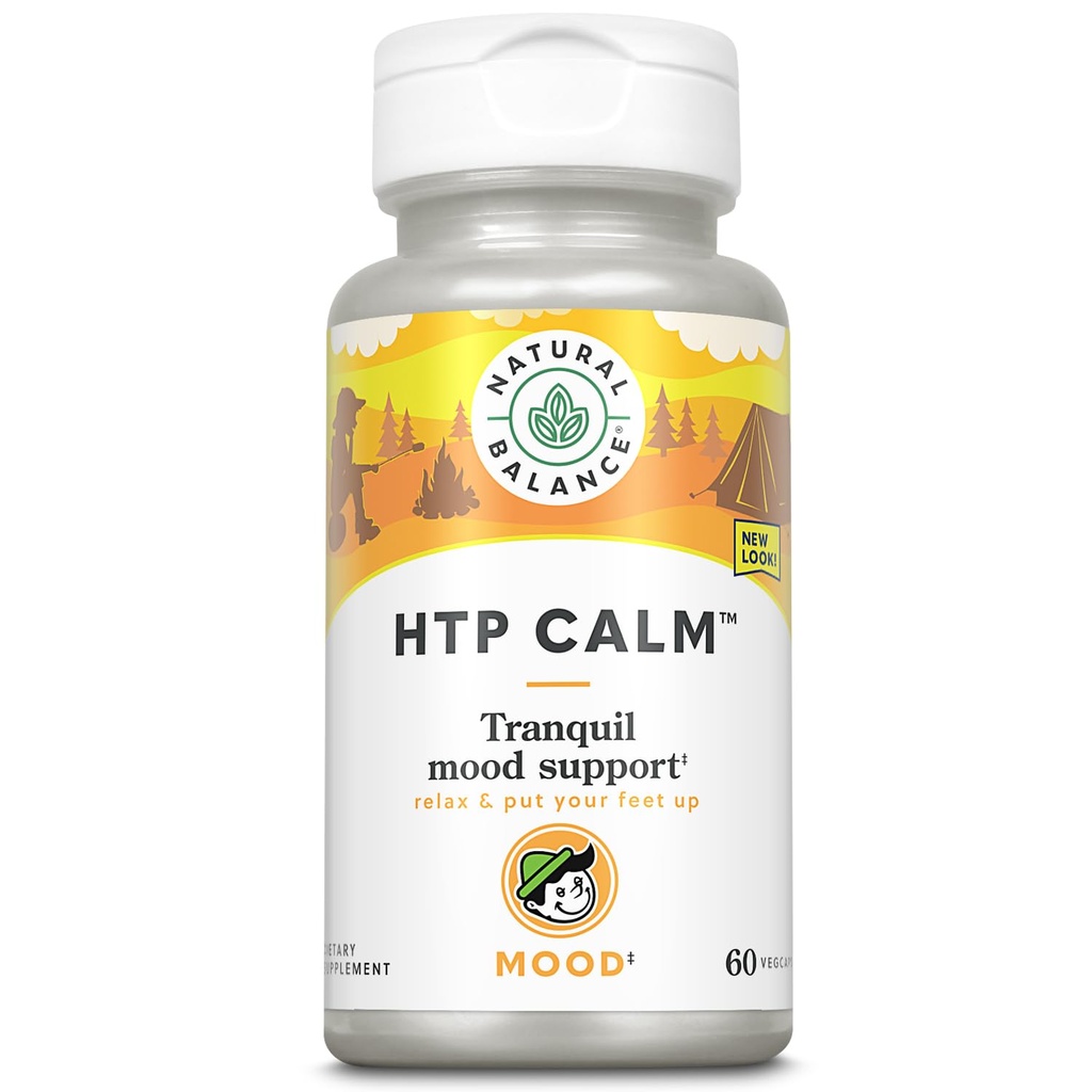 Equilíbrio natural HTP Calmo Suplemento de ervas ajuda a apoiar o humor, relaxação e estresse