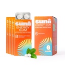 Sunii - Gum Energia - NOVO rápido Boost Energia e Foco - 50mg Gum cafeína - Vitaminas B6 & B12, Taurina, Vegan, Sem açúcar, Caloria Zero, Gosto de hortelã fresco - Mais rápido do que mastiga, Bebidas, Gels & Comprimidos (48pcs)