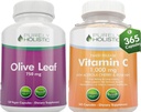 Puramente Holistic Olive Leaf Extract 750mg + Vitamina C 1000mg 2 Pacote de lançamento Estágio - 485 Cápsulas Vegan - Made in the USA