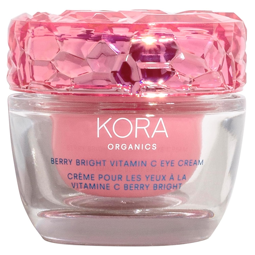 KORA Organics Berry brilhante Firming Vitamina C Eye Cream, Hydrate & Fortalecer, Certified Organic, Cruelty Free, Refilable, 0,50 fl oz