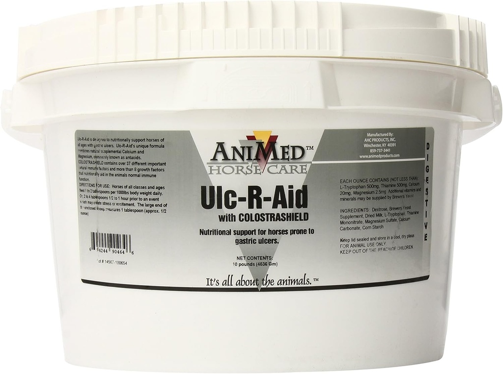 AniMed Ulc-R-Aid Suplemento nutricional para cavalos, 10 libras