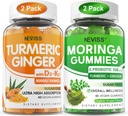 2 embalagens de pastilhas de gengibre aturméricas + 2 embalagens de pastilhas de Moringa