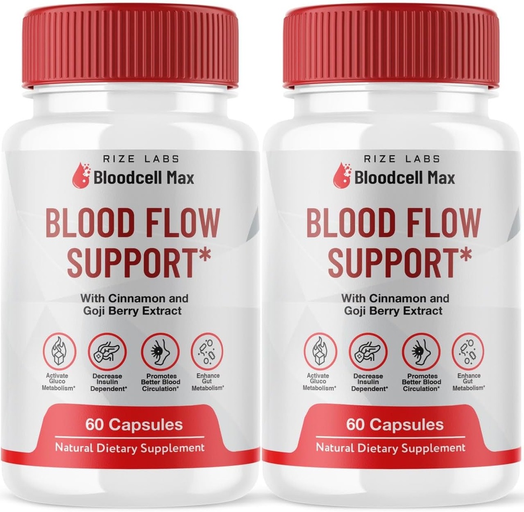 (2 Pack) Bloodcell Max - Bloodcell Max Cápsulas para manter níveis saudáveis, Bloodcell Max Fórmula avançada para saúde geral, BloodcellMax Pills Review (120 Cápsulas)