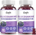 Catfit Glucosamina Condroitin Gummies,Força extra Suplemento de apoio à saúde conjunta com HSH & Elderberry, Suplemento de suporte imunológico antioxidante para adultos Homens e mulheres (2 Pack)