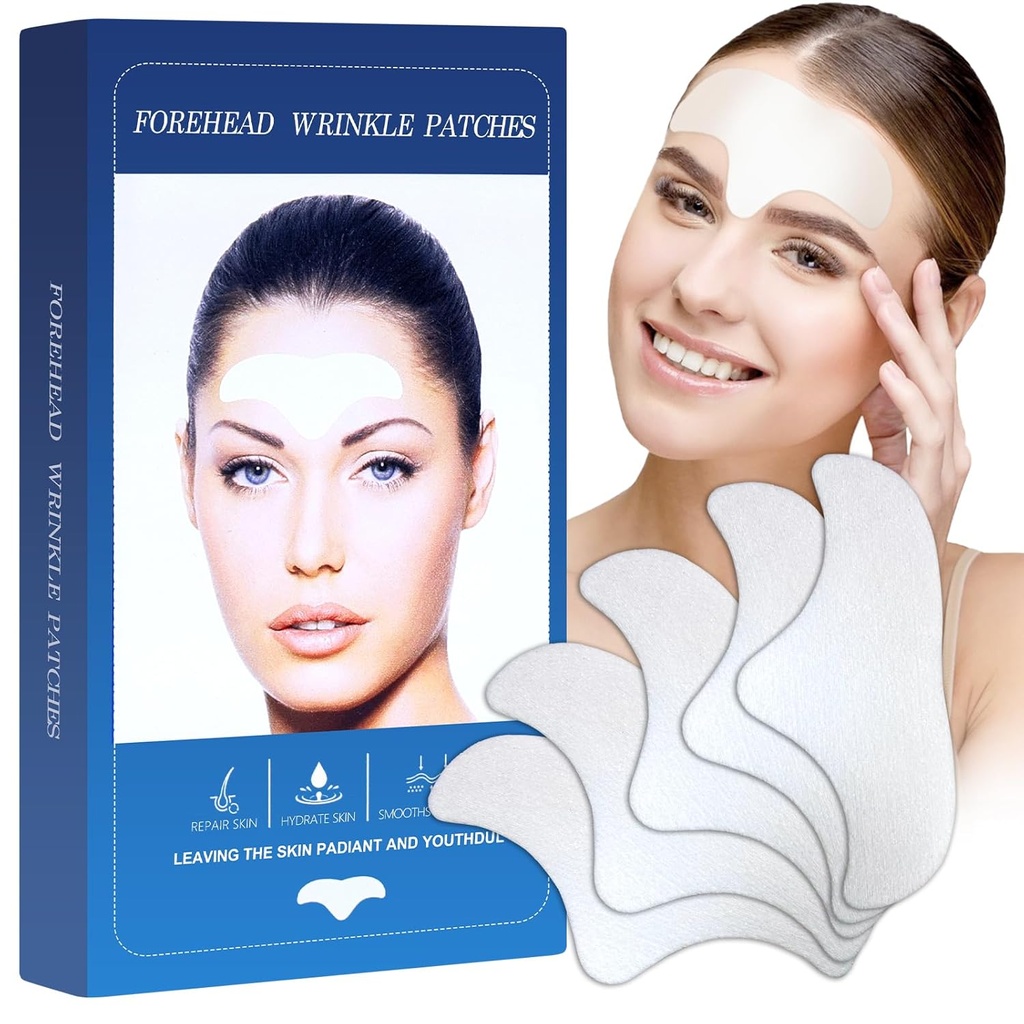 Remendos de rugas dianteiras 12Pcs - Remendos de rugas faciais para anti-rugas, anti-rugas com Aloe Colágeno e Vitamina E, Tratamento de rugas dianteiras para mulheres
