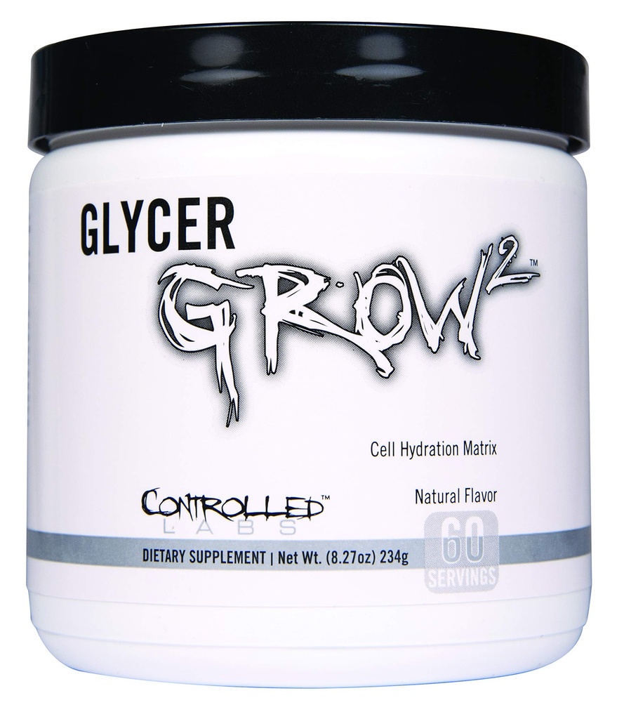 CONTROLED LABS GlycerGrow 2, Aumentar o volume celular e Vascularidade, Ajuda a melhorar a resistência, crescimento e recuperação, Ajuda a manter a intensidade do treino, 60 Servings, Desflavored
