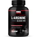 Fator de força L-arginina Nitric Oxide Suplemento com BioPerine para ajudar a construir músculo e apoiar mais forte fluxo de sangue, circulação, entrega de nutrientes e bombas, L-arginina 3000mg, 3g, 150 cápsulas