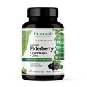 EMERALD LABS Elderberry Plus - Suporte Digestivo e Imune com Extrato Europeu de Elderberry, Vitamina C como PureWay-C & Albion Quelated Zinco - Vegan & Gluten-Free - 60 Cápsulas Vegetais (fornecimento de 30 dias)