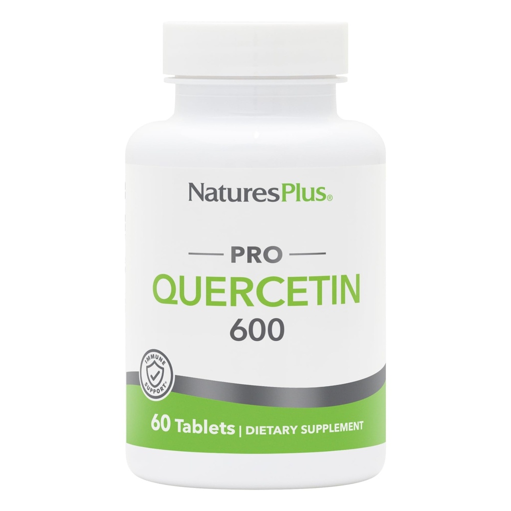 Naturezas Plus PRO Quercetin 600 mg - 60 Comprimidos - Não-GMO, Vegan & Gluten Free - 60 Serviços
