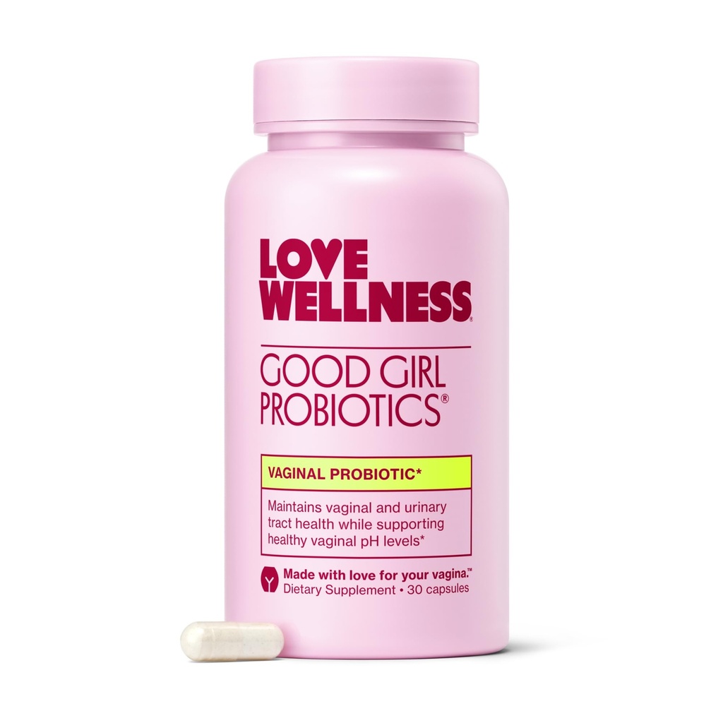 Amor Bem-Estar Boa Menina Probióticos ; Saúde Vaginal da Mulher e pH Suplemento de equilíbrio 9-Strain Probiótico para Trato Urinário, Levedura, Odor e Imune Suporte