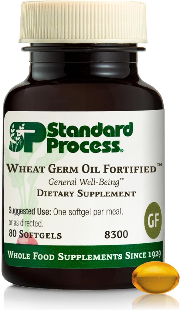 Processo padrão Óleo de Germe de Trigo Fortificado - Imune Suporte Suplemento para Ajuda Actividade Antioxidante - Gluten-Free, Non-Dairy & Non-Soy - 80 Softgels (80 Servings)