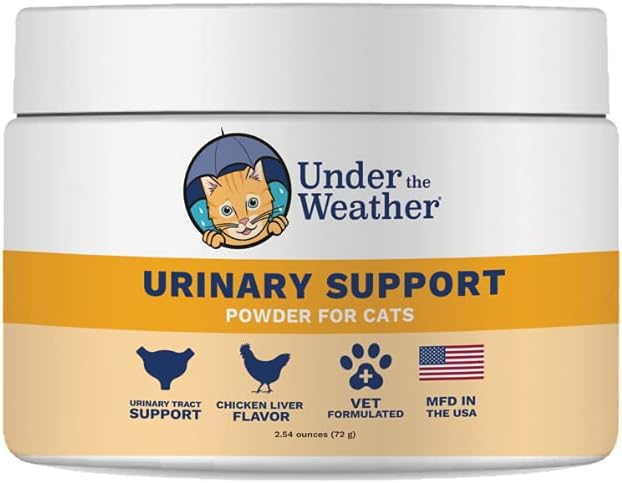 Sob o tempo Pet Tract Urinário Suporte Pó para Gatos Vet Formulado Suplementos Naturais para Gatos e Gatinhos Promova Trato Urinário Saudável e Sistema Imune - Fonte de 60 dias, 120 Scoops