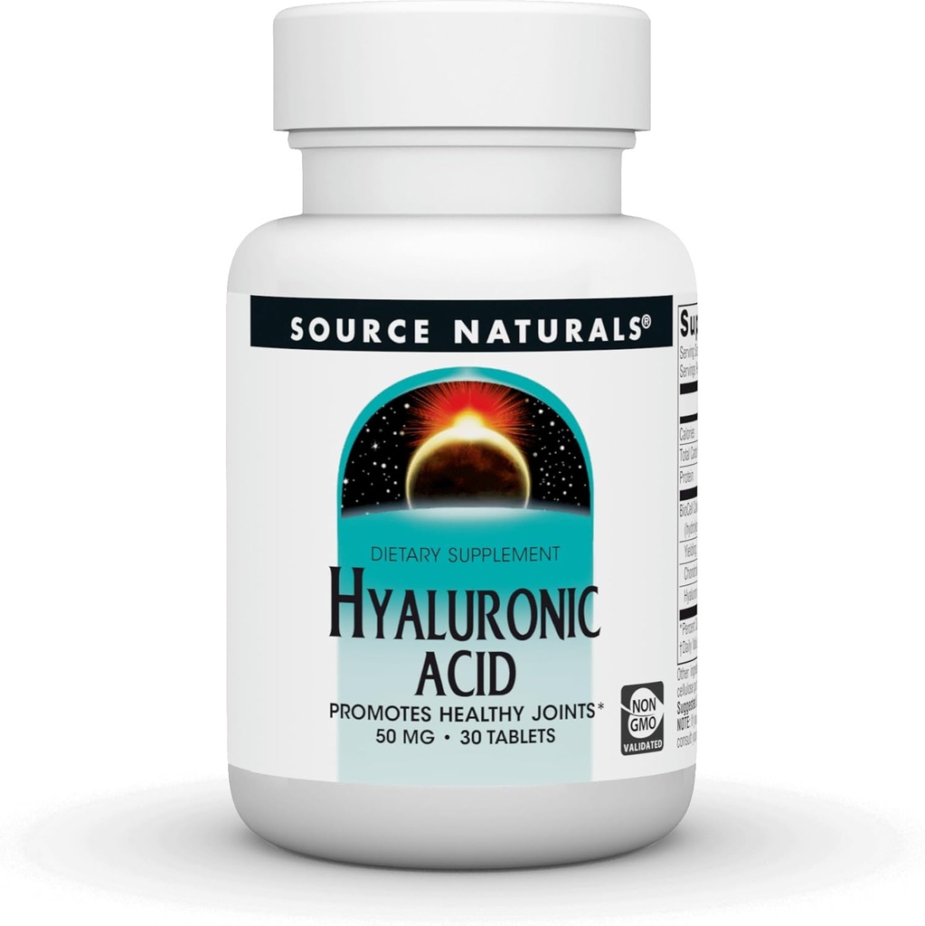 Naturals fonte Ácido hialurônico, 50mg, 30 comprimidos