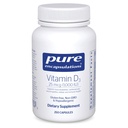 Encapsulamentos Puros Vitamina D3 25 mcg (1.000 UI) - Suplemento de Apoio Osso, Articulação, Mama, Coração, Colón e Saúde Imune - com Vitamina D Premium - 250 Cápsulas