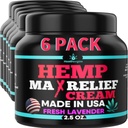 6PACK Healthergize Creme de cânhamo-Natural Premium Quality-Full Body Relief Instant Results-Hemp Oil Infundido-Lavander, Aloe, Turmérica, Dores, Muscles, Joints, Muscles, Back, Joelhos, Neck-Made nos EUA...