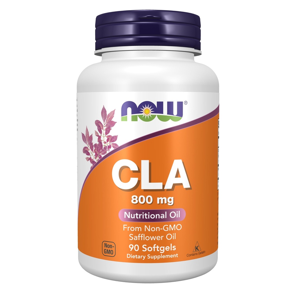 NOW Suplementos, CLA (ácido linoleico conjugado) 800 mg, Óleo Nutricional, 90 Softgels