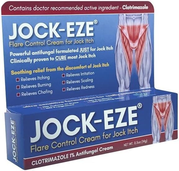 JOCKEZE Flare Control Cream (0,5 onças) Apenas para Jock Itch