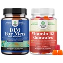Pacote de suplementos avançados de diindolilmetano DIM para homens e pastilhas de vitamina D3 para bem-estar diário para músculo ósseo e suporte imunológico