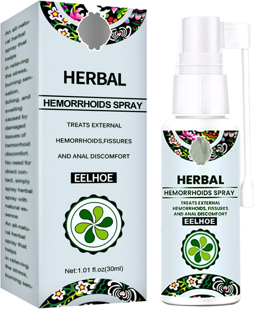 Tratamento de hemorróidas - alívio rápido com hemocare Herbal Hemorroids Spray & Analese Numb Cream (1 PCS)