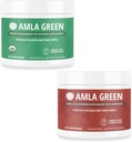 Amla Powder & Green Chá Suplemento Superalimentar com Groselhas indianas & Hibisco, Orgânico, Vegan, 30 Servimentos