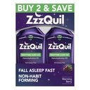 ZzzQuil, Ajuda ao sono, Ajuda ao sono à noite líquido, 50 mg de difenidramina HCl, Queda de sono rápido, Formando não-Habit, Aquecendo sabor Berry, 12 FL OZ (Pacote de 2)
