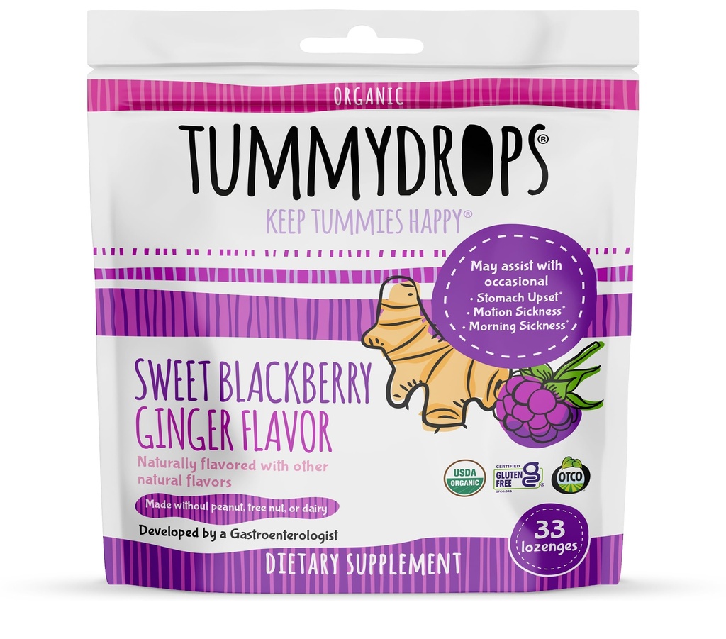 Tummydrops USDA orgânico doce Blackberry Ginger