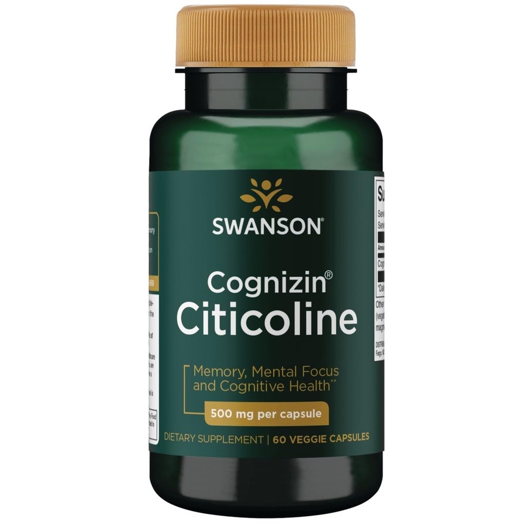 Swanson Ultra Cognizin Citicolina 1,000 Milligrams 60 Veg Cápsulas