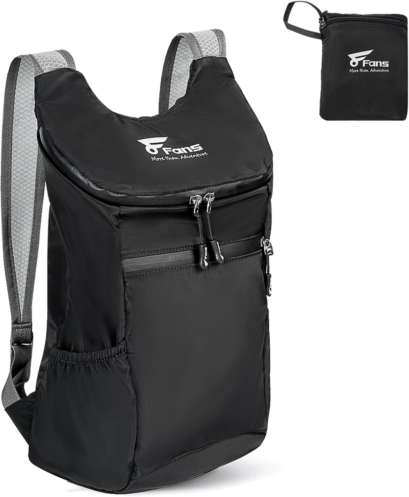 8 Fãs 12L/20L Mochila de caminhada, Impermeável Pacote de viagem de peso leve Back Pack Outdoor Foldable Rucksack (12L)