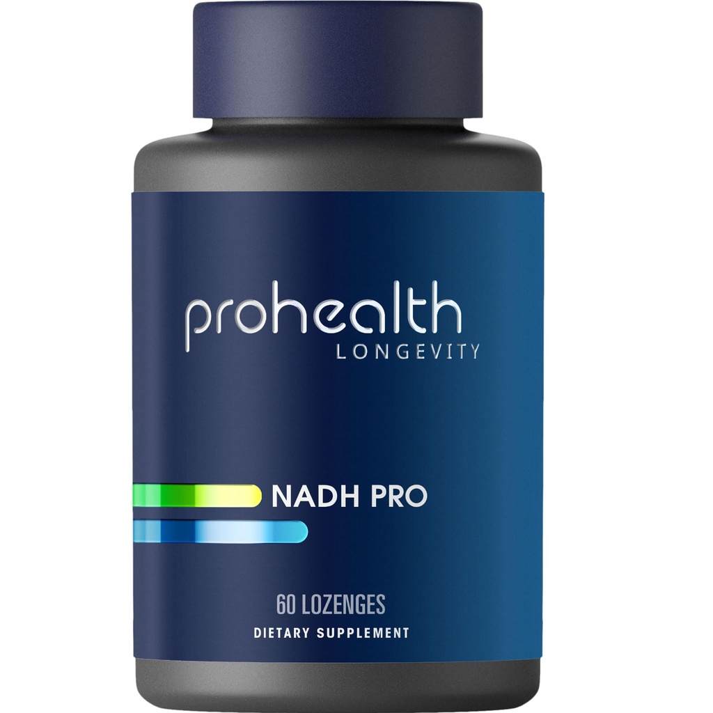 ProHealth NADH Pro - Boost NAD+ (25 mg, 60 pastilhas de ação rápida) Boost Energia, Memória e Foco Suporte ao humor .