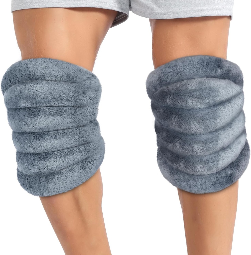 Atsuwell Microwave Heating Pad para Joelhos, Microwavable Heated Knee Wrap para cotovelo, Cães, Músculo, Junta, Joelho Heating Pad Microwavable Warm Compressão, 2 embalagens