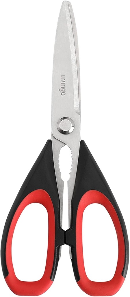 LIVINGO Tesoura de cozinha resistente, 8,5 polegadas Lava-louças de cozinha segura Ultra Sharp Premium Heavy Duty Shears cozinha, tesouras de cozinha multi-propósito aço inoxidável
