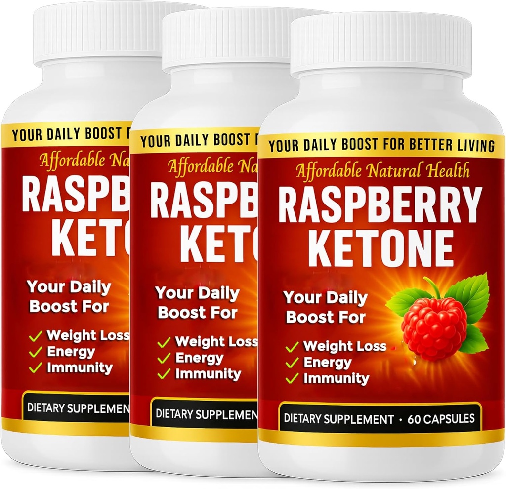 Framboesa Ketone Cápsulas, Fórmula All-Natural, Pode Apoiar Estilo de vida saudável ativo, 1000 mg Suplemento, 180 Cápsulas, 6 Mês de Fornecimento, Vegan, Não OGM