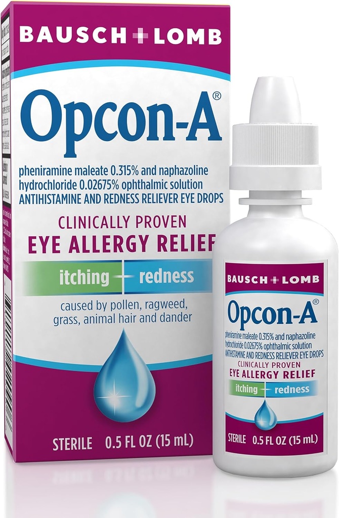 Alergia gotas de olho por Bausch & Lomb, para Itch & Redness alívio, 15 mL
