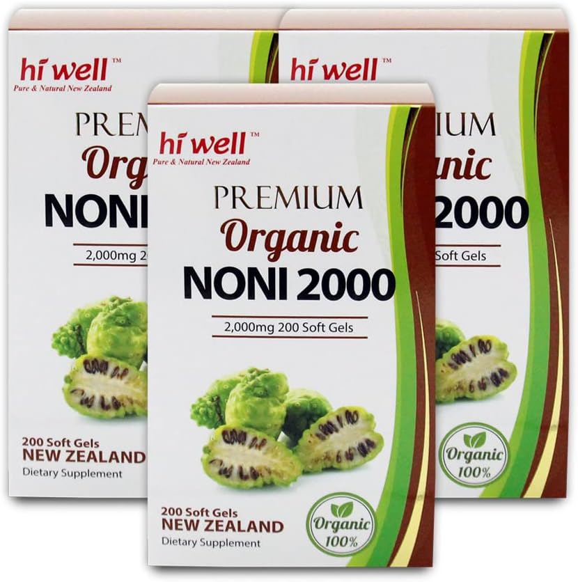 (Pacote de 3) Hi Bem Premium Noni 2000 200 Softgels
