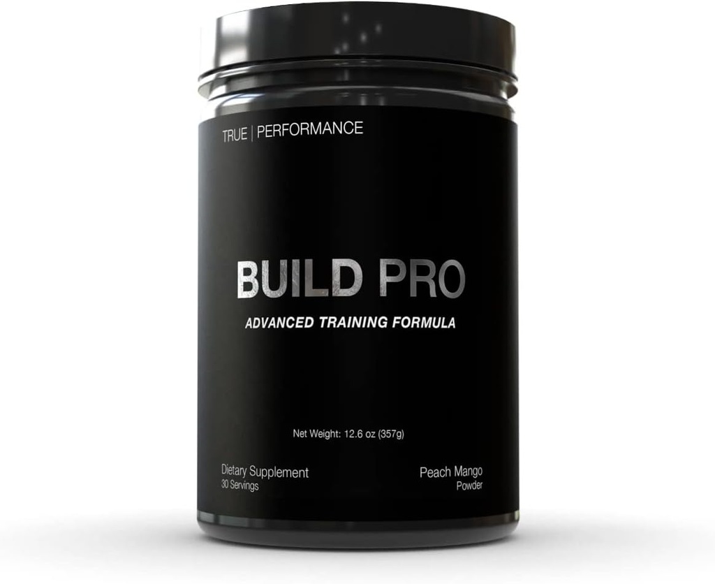 Build Pro para construção e recuperação muscular, Mango de pêssego, Patente Pendente GAA + Creatina Mono-hidratado, Para Força, Desempenho, Crescimento muscular - Betaína, Beta Alanine, Zinco, Citrato de Boro - 30 Servimentos