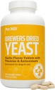 Animais de estimação MD Alho & Brewers Levedura para cães e gatos - Alho e Levedura Plus Antioxidantes - Brewer's Yeast Tablets para cães e gatos - Vitamina B 1 & Vitamina C - 500 ct