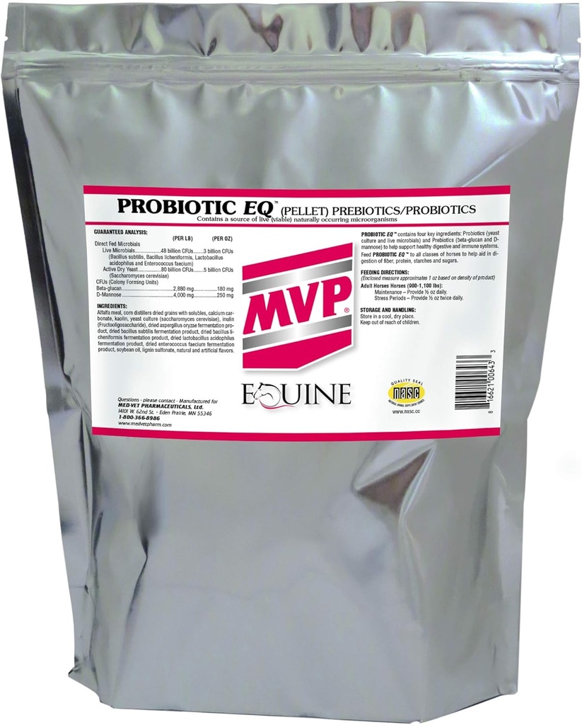 MVP Probiótico EQ (10lb) para Trato Digestivo Saudável e Função Imune em Cavalos