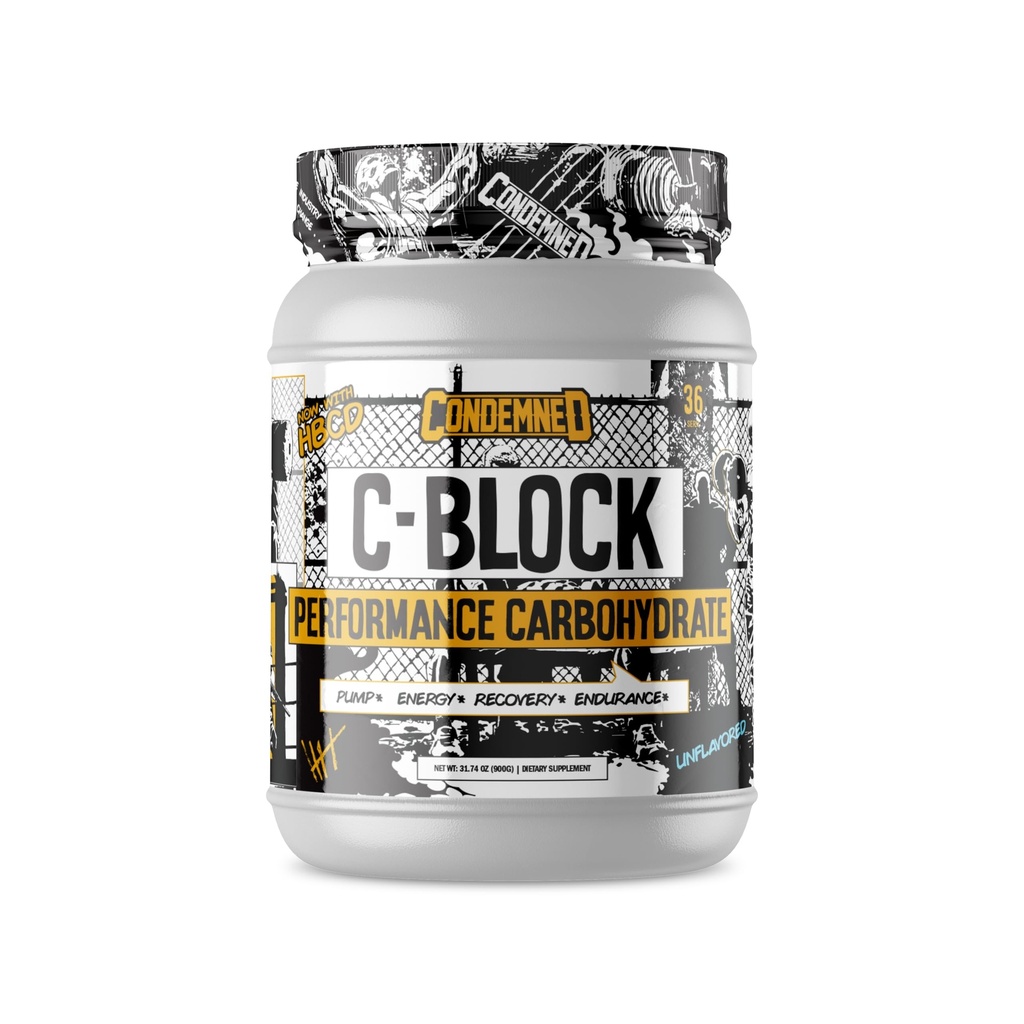 CONDEMNED Labz C-Block Performance Carbohydrate Powder | 25g Carb10, Highly Branched Cluster Dextrin | Rapid Digestion | Boost Stamina & Recovery | 36 Servings (Unflavored)