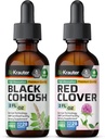 BIO KRAUTER Black Cohosh Tintura 2 Fl. Oz. & Red Clover Tintura 2 Fl. Oz.