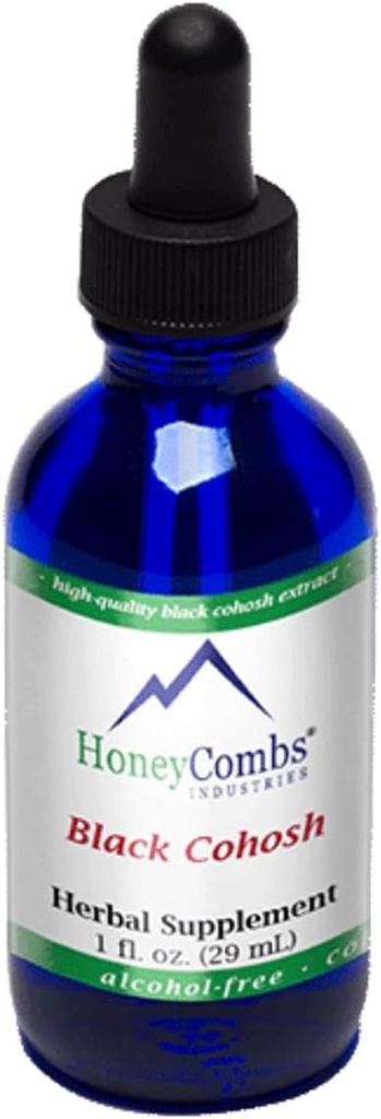 HoneyCombs Preto Cohosh Extrato Líquido – Suplemento de ervas para o bem-estar das mulheres – frio-prensa, sem álcool, 1 fl oz